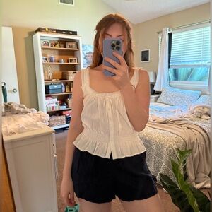 American Eagle Button-Up Lace Cami